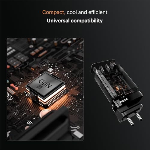 Noise 100W GaN Charger — Retailer compatibility illustration for the Noise 100W GaN charger.
